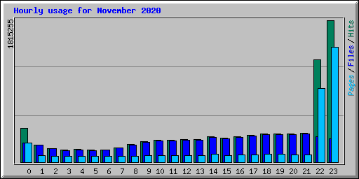 Hourly usage for November 2020