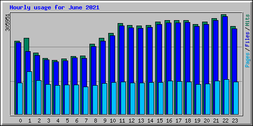 Hourly usage for June 2021