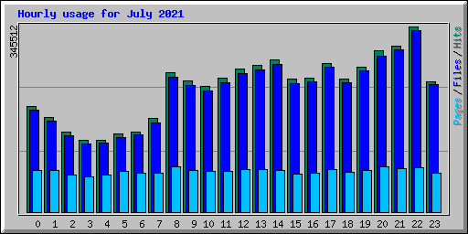 Hourly usage for July 2021