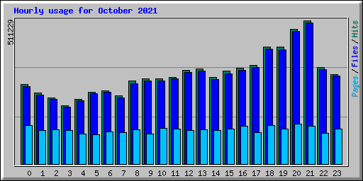 Hourly usage for October 2021