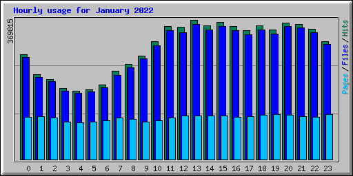 Hourly usage for January 2022