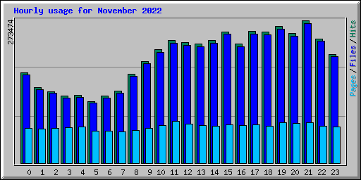 Hourly usage for November 2022