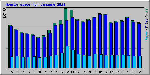 Hourly usage for January 2023