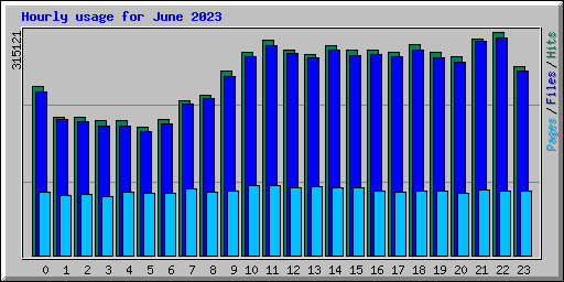 Hourly usage for June 2023