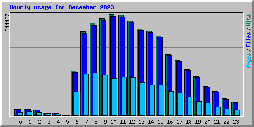 Hourly usage for December 2023